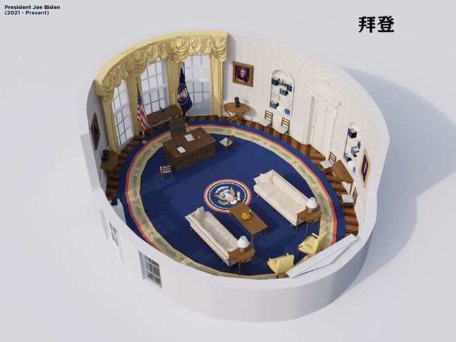 白宫“椭圆形办公室”演变史！爱游戏app最新登录入口美国(图43)